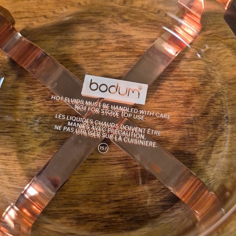 BODUM Chambord Classic Copper Tone Metal and Glass Open Sugar and Creamer Set - Picture 8 of 16